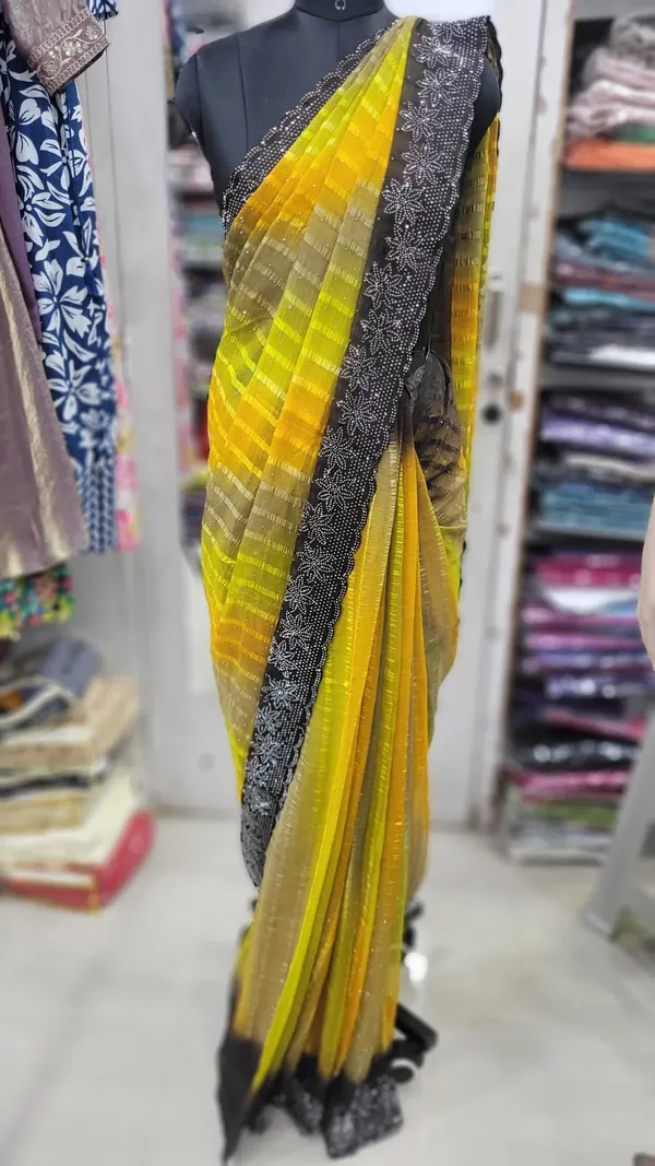 Popcorn Stone Work Sarees | SR67